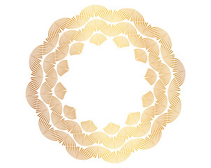 Aufkleber - Vibrant geometric circular pattern with gradient colors—perfect for cosmetics, fashion, textile design, tech branding, wellness. Ideal for backgrounds, packaging, Background JPG futuristic concepts