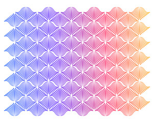Poster - Wavy lines pattern with vibrant gradient colors—ideal for cosmetics, fashion, textile design, technology and wellness, yoga, medical.  Perfect for digital art, packaging, marketing. Background JPG 