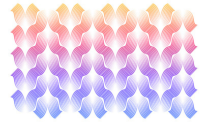 Poster - Wavy lines pattern with vibrant gradient colors—ideal for cosmetics, fashion, textile design, technology and wellness, yoga, medical.  Perfect for digital art, packaging, marketing. Background JPG 