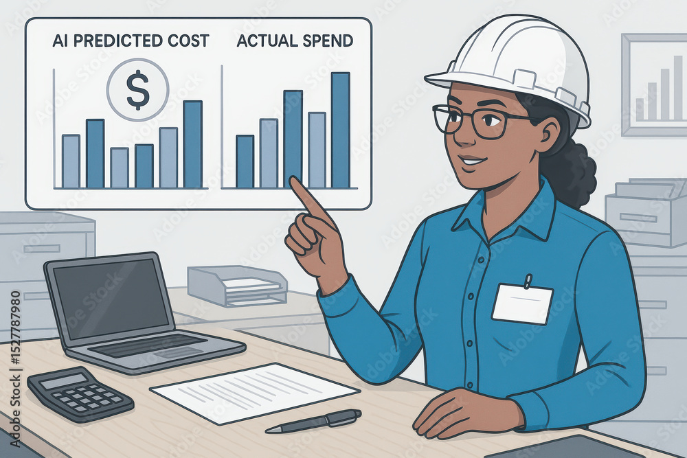 AI Predicted Cost And Actual Spend Are Analyzed By Civil Engineer ai-predicted-cost-and-actual-spend-are-analyzed-by-civil-engineer