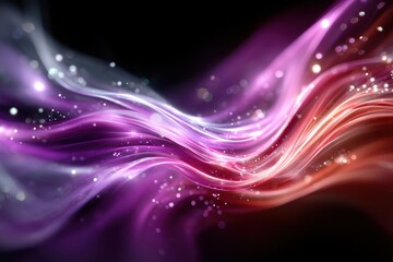 Fototapete - Colorful light waves dancing in the darkness creating a mesmerizing visual effect