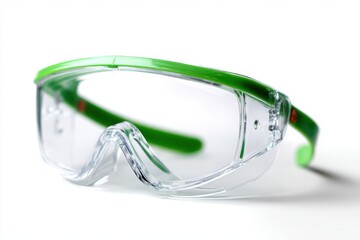 Poster - Safety goggles with clear lens on white background
