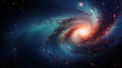 Wall Mural - spiral galaxy in space
