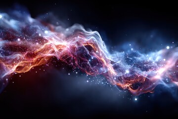 Poster - Cosmic swirl of vibrant colors and light creating a captivating abstract representation