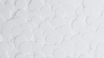 Fototapete - Modern abstract light silver background elegant circle shape design. white geometric abstract background overlap layer on bright space. Object web design. Round shape. Minimal poster. 3d rendering