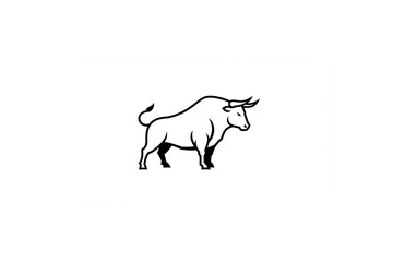 Poster - Powerful Bull Logo Design Scalable for Branding and Print a Strong Symbol of Strength and Finance