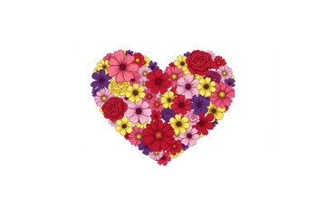 a lovely floral heart design perfect for valentine's day cards, romantic branding, and spring-themed