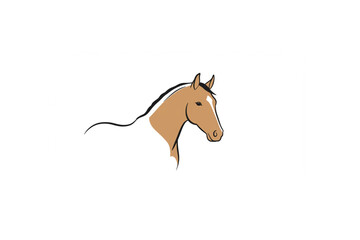 Poster - Elegant Horse Head Design Perfect for Branding Logos and Equestrian Businesses Offers a Scalable Graphic for Diverse Applications
