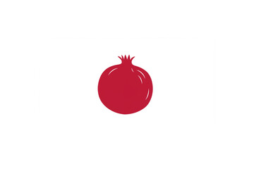 Poster - A simple pomegranate fruit design perfect for logo branding, food packaging, or creating cute icons and scalable graphics for various projects.