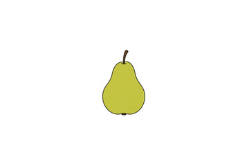 Poster - A charming hand-drawn pear design perfect for branding projects, logos, and fresh food packaging.  Its simple style makes it versatile for various applications.