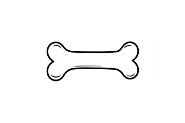 Poster - Simple Dog Bone Design Perfect for Pet Logos Branding and Adorable Cartoon Illustrations