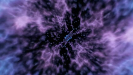 Poster - Abstract cosmic explosion in purple and black hues  