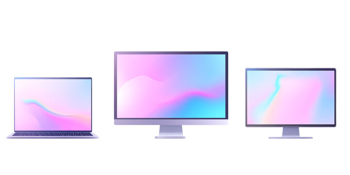 Sleek modern tech showcases vibrant pastel digital art on transparent background