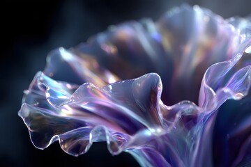 Poster - Colorful translucent swirl showcasing intricate organic shapes and textures