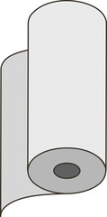 Poster - Simple illustration of a roll of paper or film.  Perfect for representing concepts of packaging, production, supply, or new beginnings.