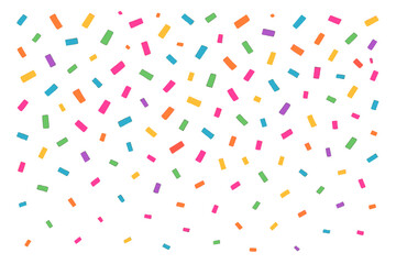 Cartoon vector illustration of colorful sprinkles falling isolated on white background