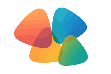 Poster - Abstract vector illustration of overlapping colorful shapes creating a modern and dynamic design on white background