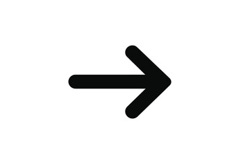 Poster - Right pointing arrow vector graphic sign isolated on white background illustration