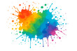 © icon_art - Colorful paint splash illustration in bright rainbow spectrum, decorative vector art for design element and background