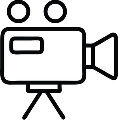 Poster - Video camera icon silhouette
