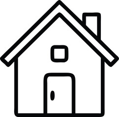 Poster - Home icon silhouette isolated on transparent background