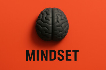Poster - A bold depiction mindset highlights the power thought and strategy vital for success in business innovation and growth