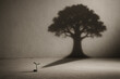 © tonstock - A small seedling casts a large shadow resembling a mature tree symbolizing growth potential and achievement in business