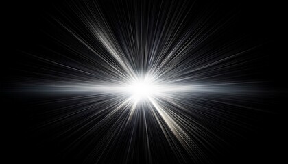 Poster - abstract light burst on black background