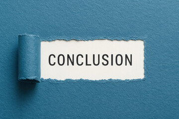 Poster - The concept conclusion is revealed as a blue textured paper is peeled back symbolizing decision and completion in business contexts