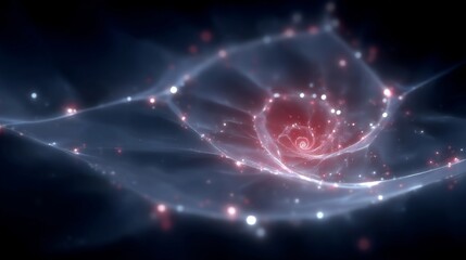 Aufkleber - a mesmerizing spiral of light and color unfolds in this digital cosmic scene. it blends beauty and m