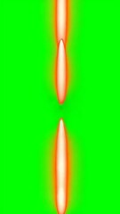 Poster - Vertical fire sparks generating glowing ember trails, intense orange red hues contrasting green backdrop, producing dynamic visual effects for motion graphics and digital composition