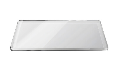 Leinwandbilder - Gleaming empty glass display awaits vibrant products on transparent background