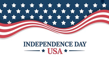 Aufkleber - Fourth of July Party Invitation Template. Illustration of a celebratory 4th of July banner design featuring Stars and Stripes Forever, American day,Happy Independence Day.., created with generative ai