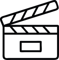 Poster - Clapperboard movie icon silhouette isolated on transparent background