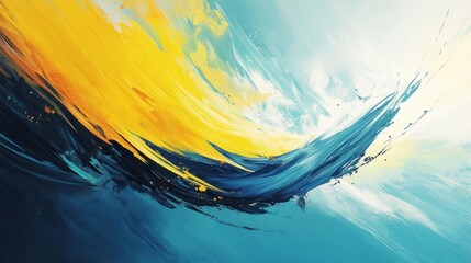 Wall Mural - Abstract paint strokes in bright colours