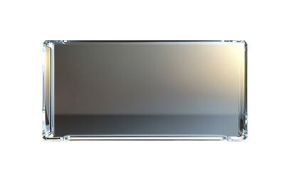 Leinwandbilder - A glistening translucent ice block reflecting light on transparent background