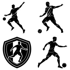 Poster - Four black rubber ducks arranged in a square formation on a white background in a simple illustration style