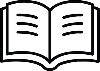 Poster - Open book icon silhouette isolated on transparent background