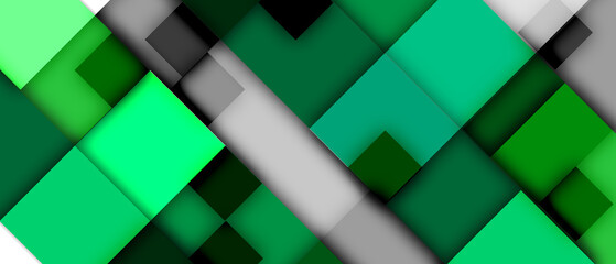 Fototapete - Dynamic colorful squares background illustration For Wallpaper and Banner
