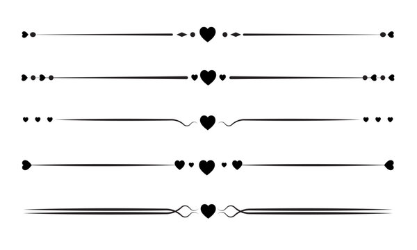  Text dividers. set of Vintage decorative lines. Separator vintage. decorative line. Vector illustration