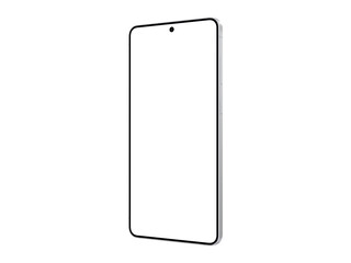 Wall Mural - photo of smartphone similar to android device with thin edge without background. icyblue color. temp
