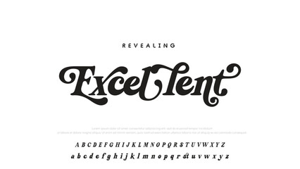Aufkleber - Minimal luxury font alphabet logo. Typography beauty fashion elegant minimalist serif italic fonts decorative wedding vintage retro logos. vector illustration