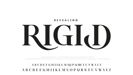 Aufkleber - Minimal luxury font alphabet logo. Typography beauty fashion elegant minimalist serif italic fonts decorative wedding vintage retro logos. vector illustration