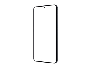 Wall Mural - photo of smartphone similar to android device with thin edge without background. jetblack color. tem