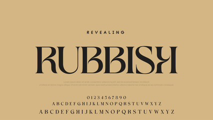 Aufkleber - Minimal luxury font alphabet logo. Typography beauty fashion elegant minimalist serif italic fonts decorative wedding vintage retro logos. vector illustration