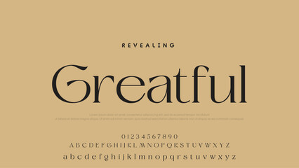 Aufkleber - Minimal luxury font alphabet logo. Typography beauty fashion elegant minimalist serif italic fonts decorative wedding vintage retro logos. vector illustration