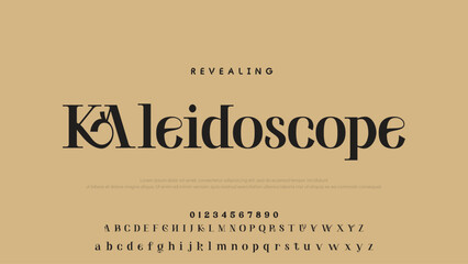 Aufkleber - Minimal luxury font alphabet logo. Typography beauty fashion elegant minimalist serif italic fonts decorative wedding vintage retro logos. vector illustration