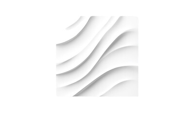 Leinwandbilder - An elegant white cascading wave design creating a modern aesthetic with a minimalist graphic on transparent background