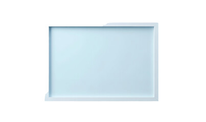 Leinwandbilder - A cool and modern ice blue frame presenting a serene and calming atmosphere creating a focal on transparent background