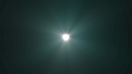 Wall Mural - blue light rays glowing looping on black background. lens flare effect. flash light animation. radia